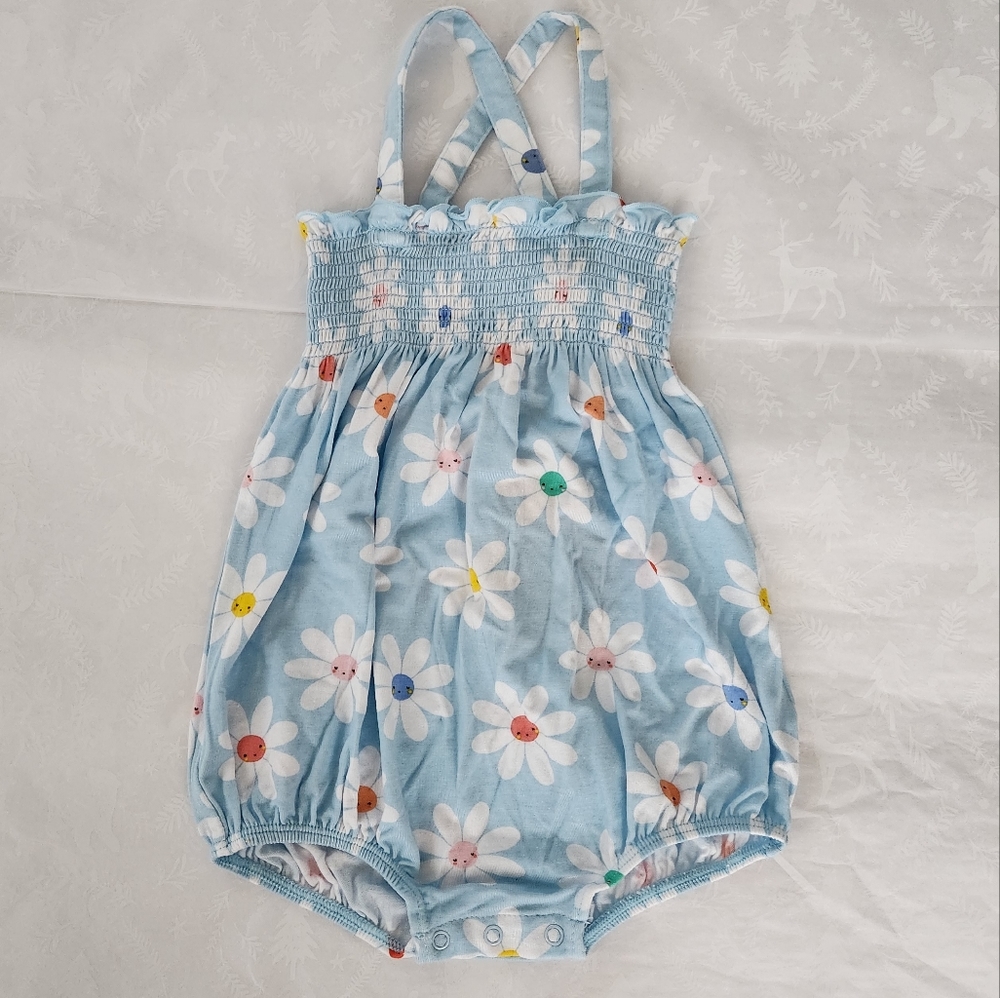 💕✨️NWT Angel dear baby bubble romper cami one piece 6-12 months viscose Bamboo